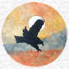 Eagle Silhouette Living Drum